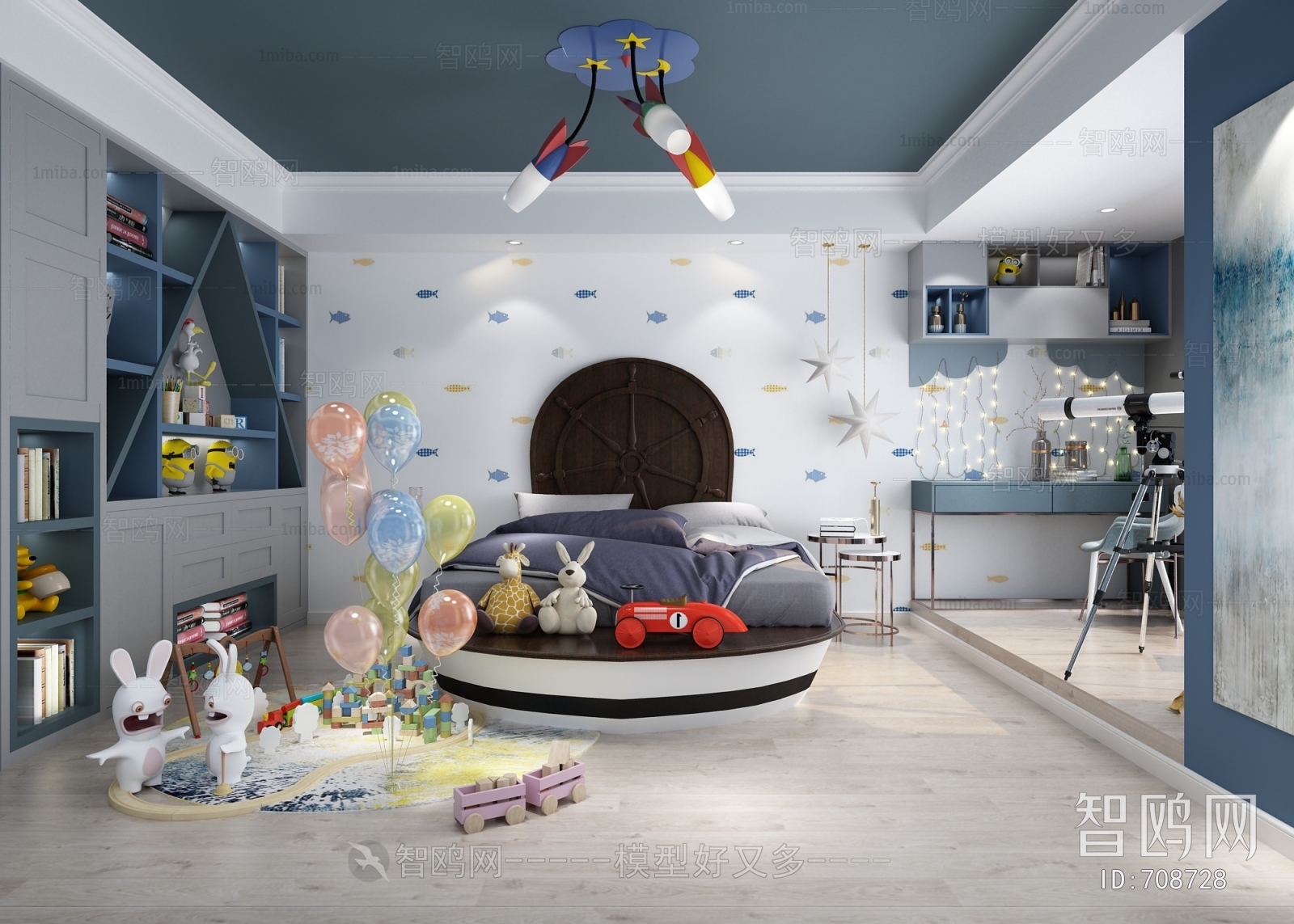 Modern Boy's Room And Son's Room