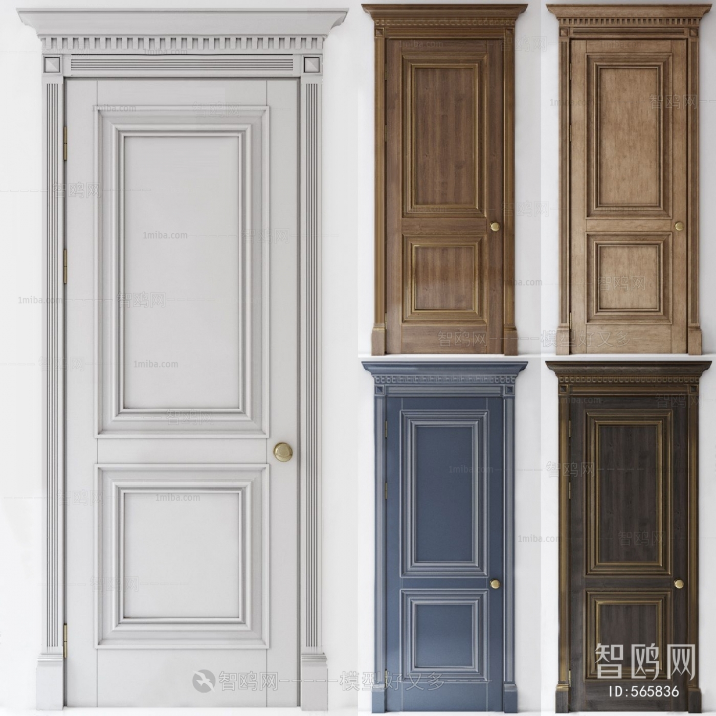 Simple European Style Single Door