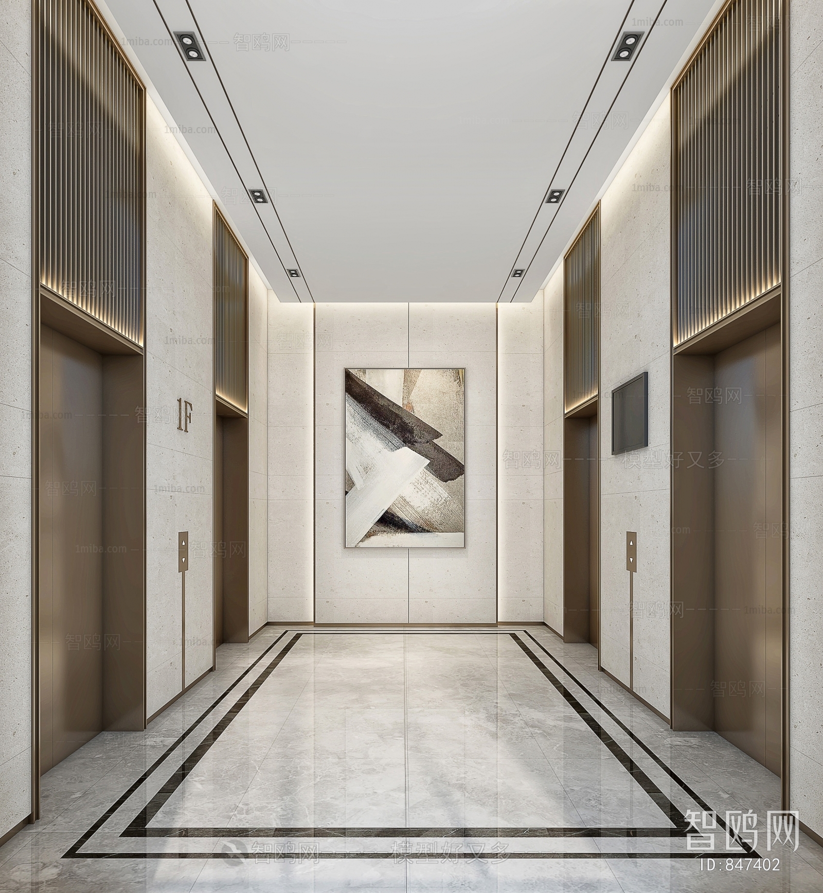 Modern Office Elevator Hall