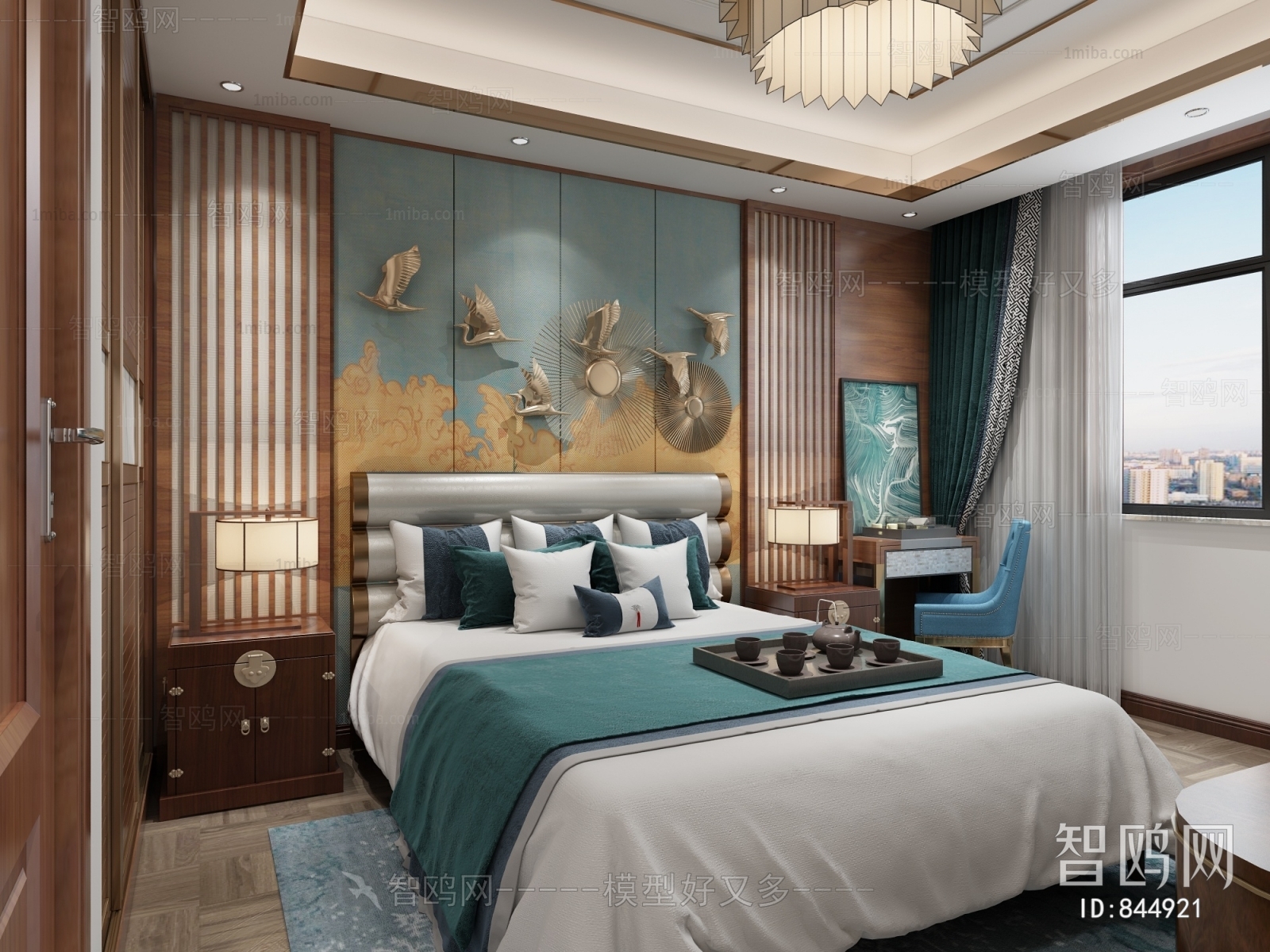 New Chinese Style Bedroom