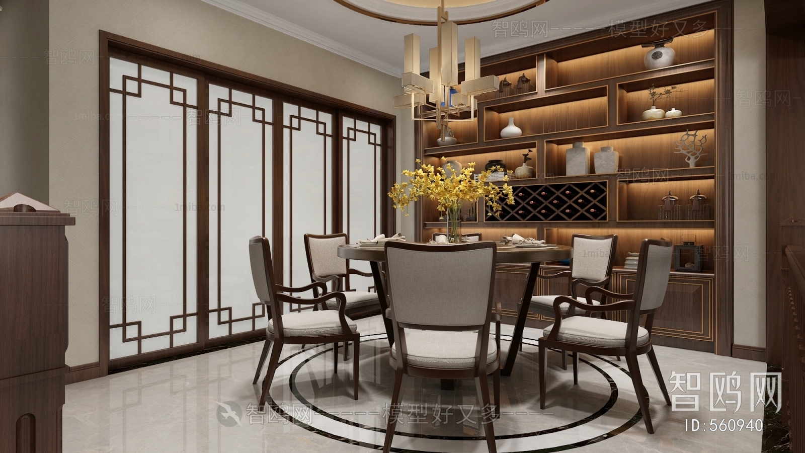 New Chinese Style Dining Room