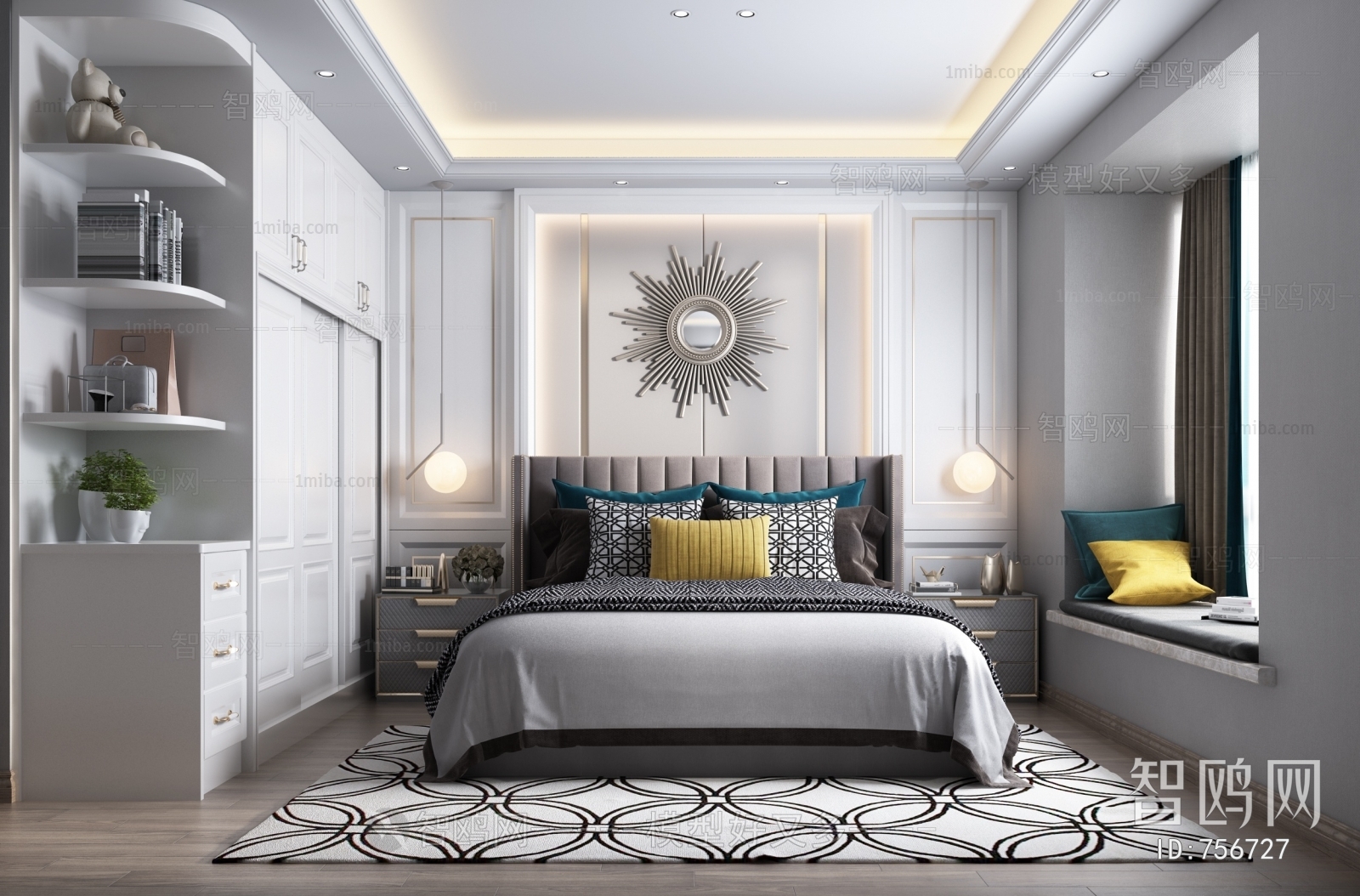 Simple European Style Bedroom