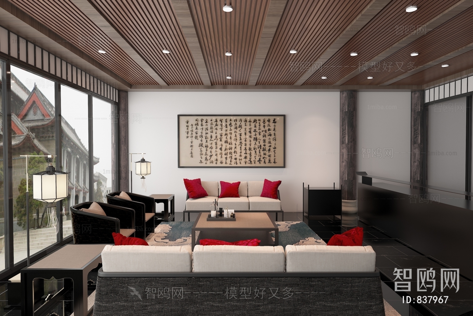 New Chinese Style A Living Room