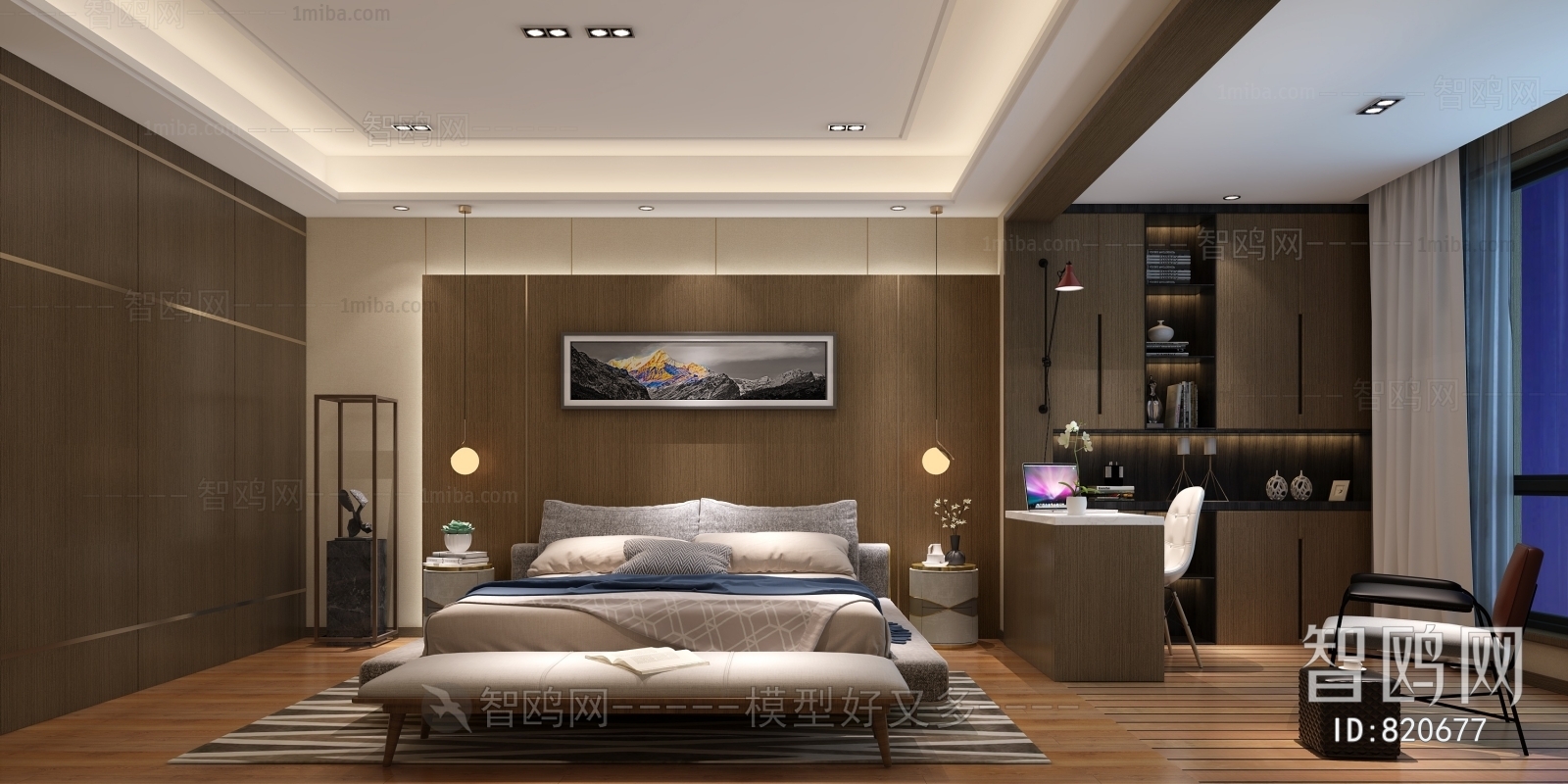 New Chinese Style Bedroom