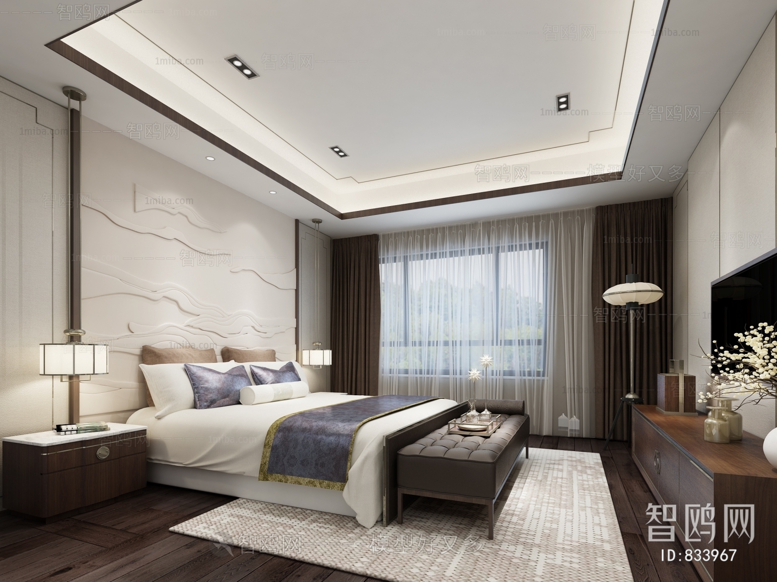 New Chinese Style Bedroom