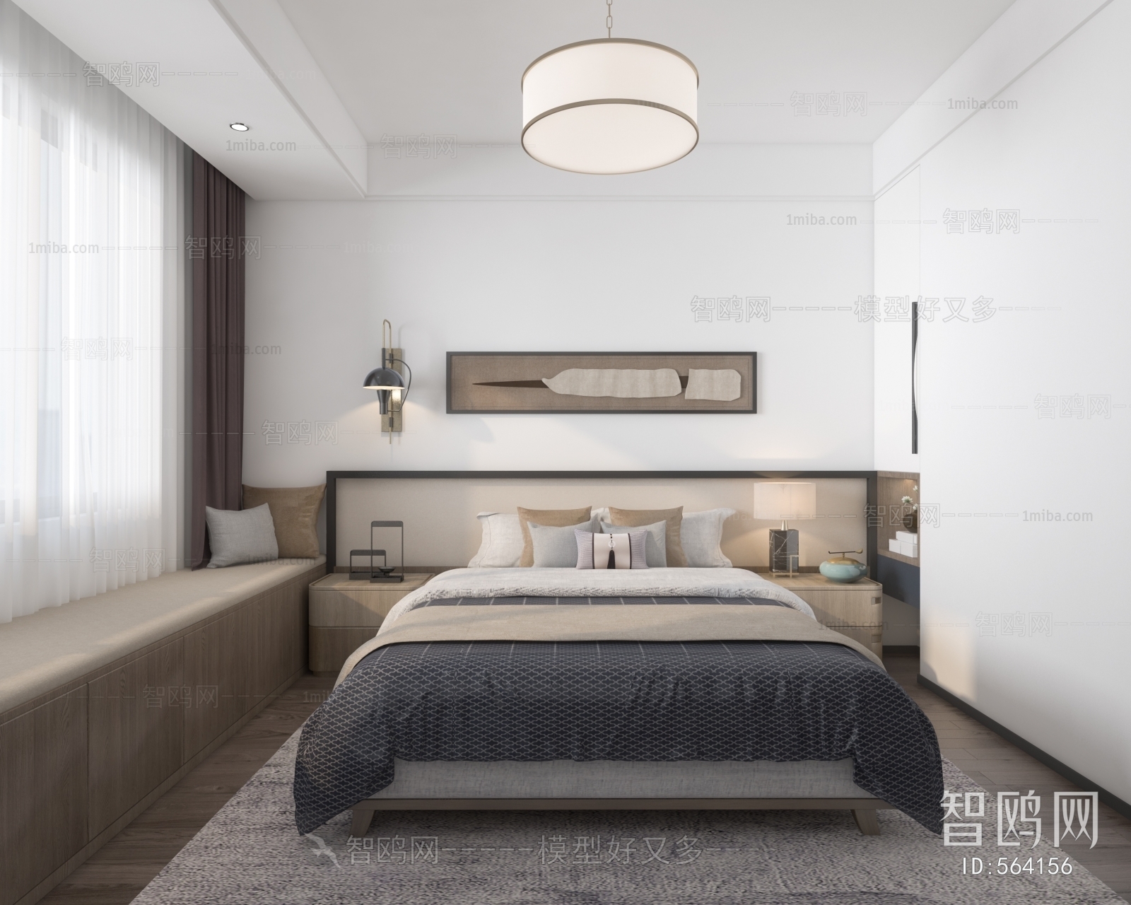 New Chinese Style Bedroom