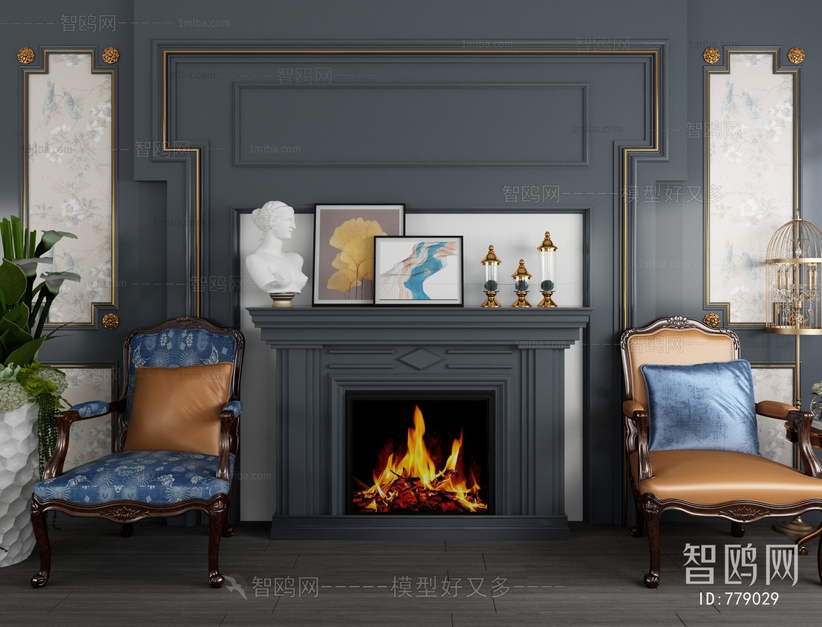 European Style Fireplace