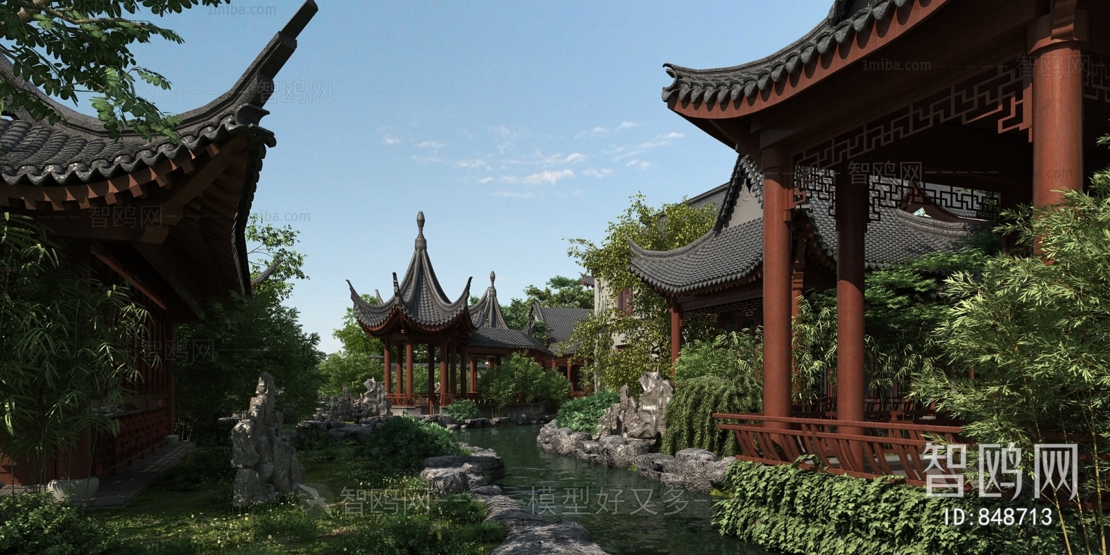 New Chinese Style Garden Landscape