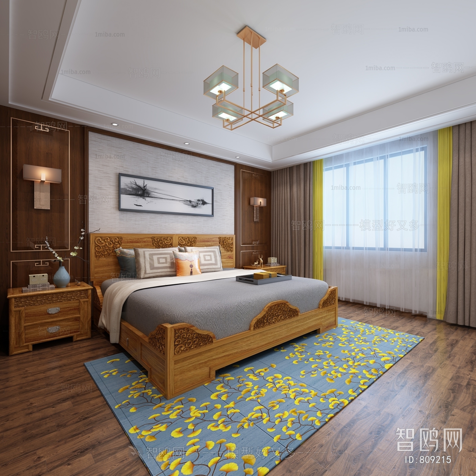 New Chinese Style Bedroom