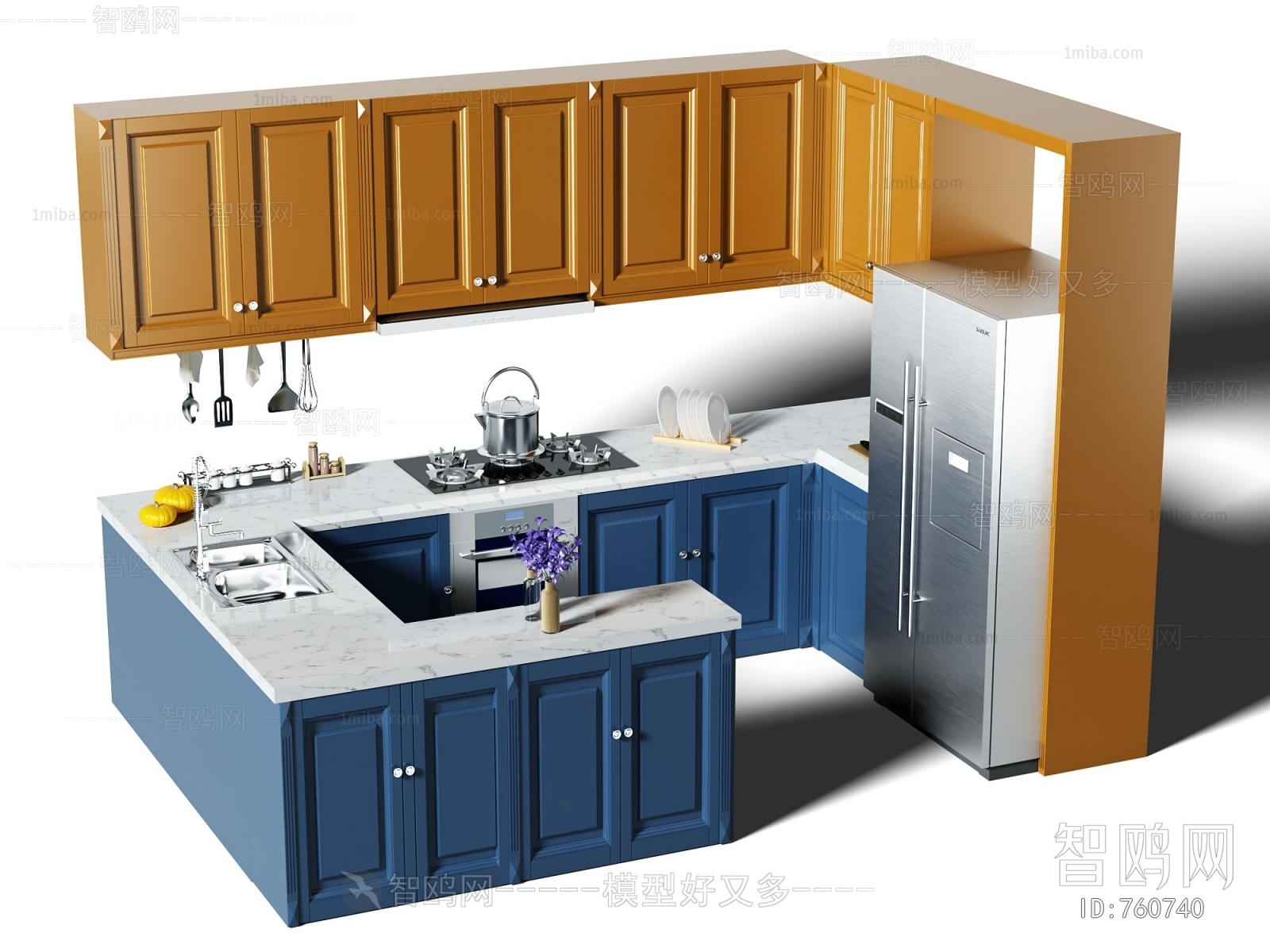 Mediterranean Style Kitchen Cabinet