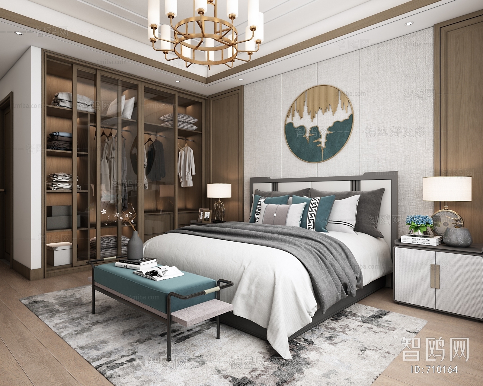 New Chinese Style Bedroom