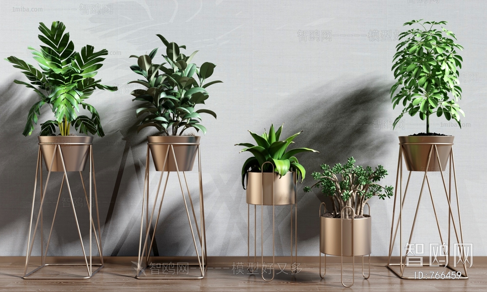 Modern Potted Green Plant