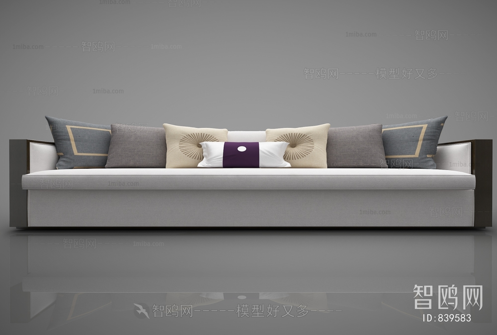 New Chinese Style Three-seat Sofa