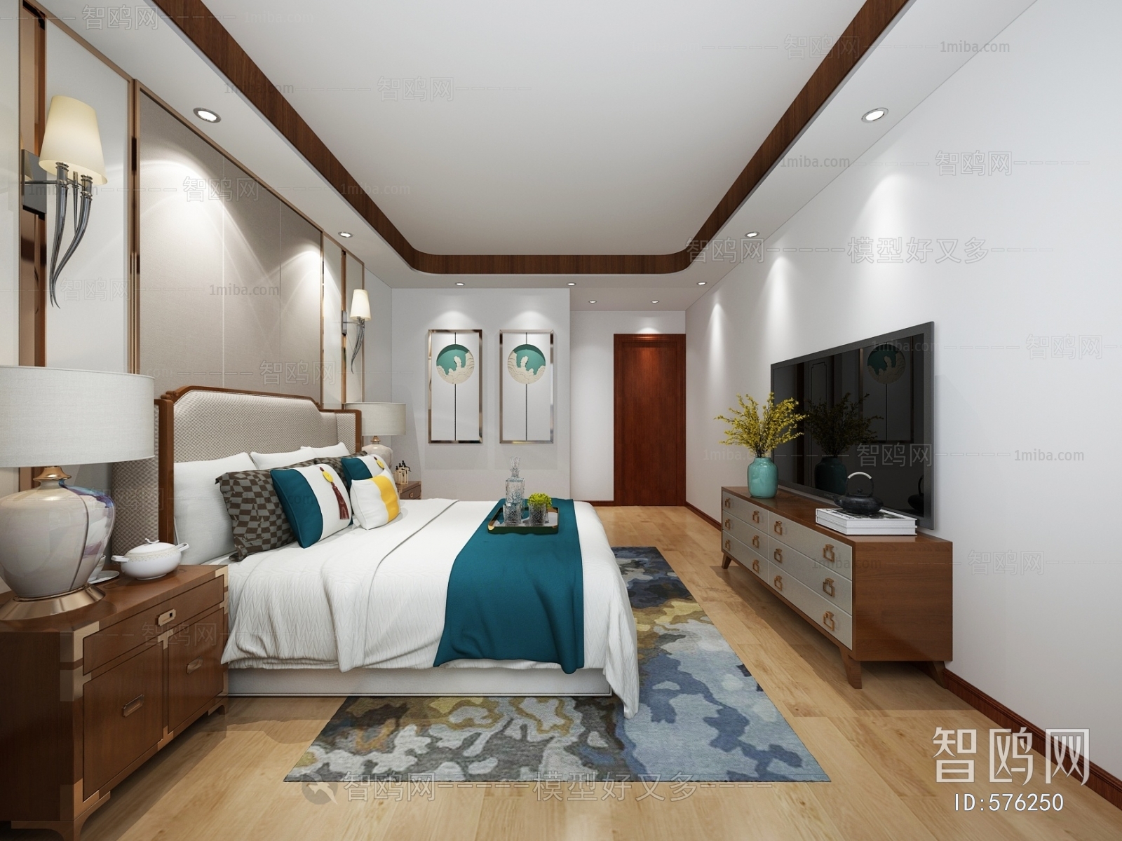 New Chinese Style Bedroom