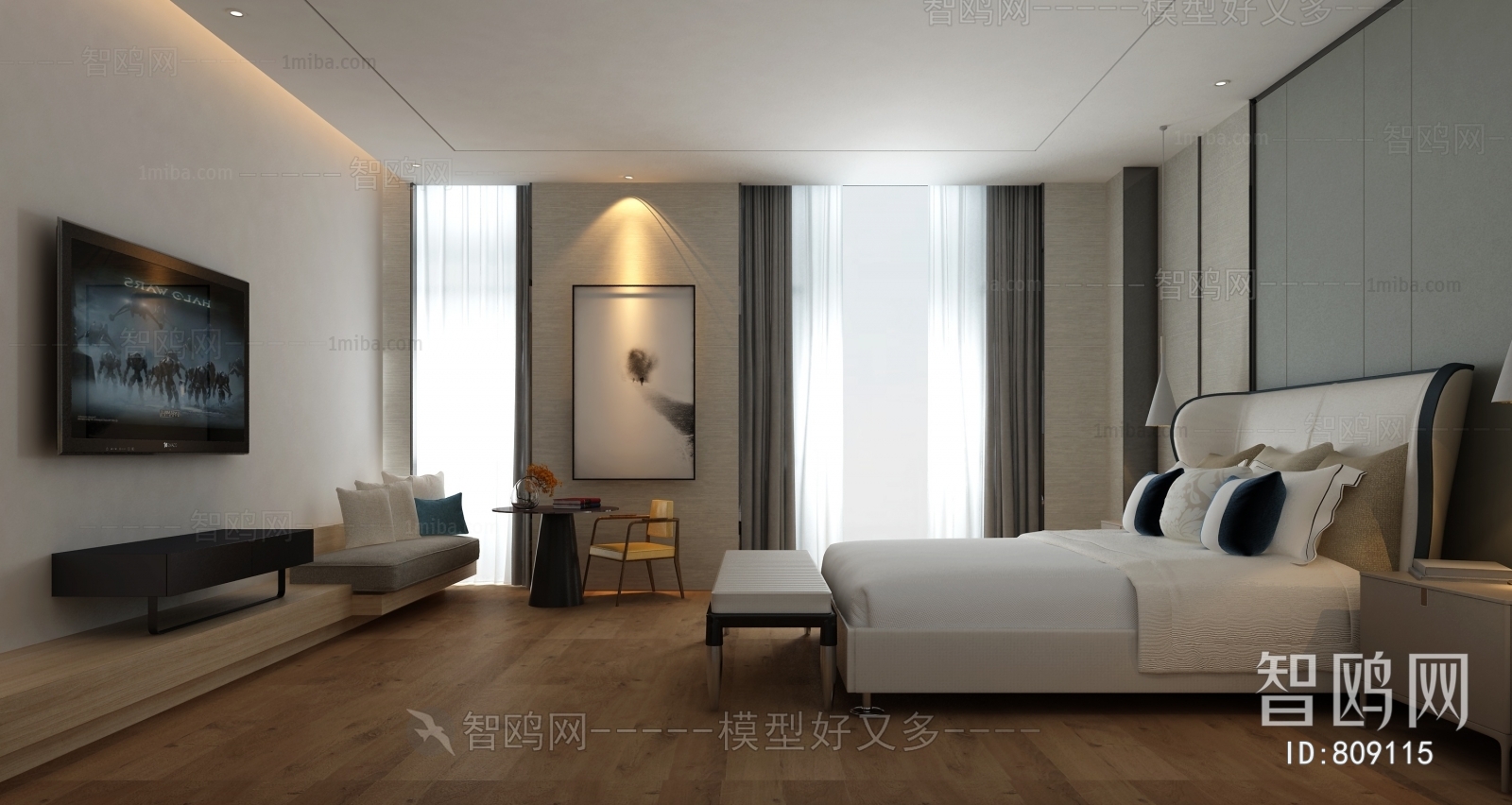 New Chinese Style Bedroom