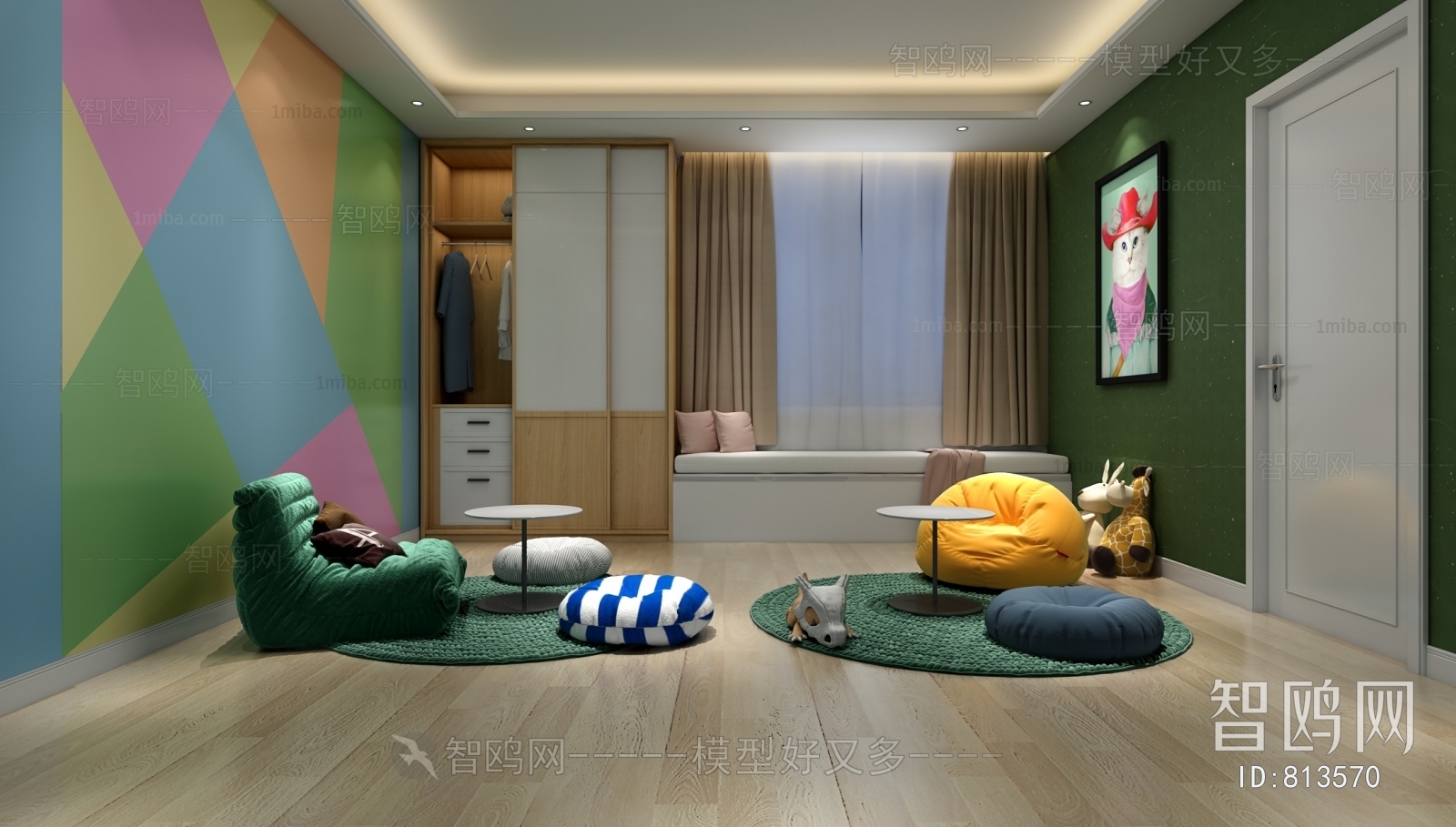 Modern Children's Room Activity Room