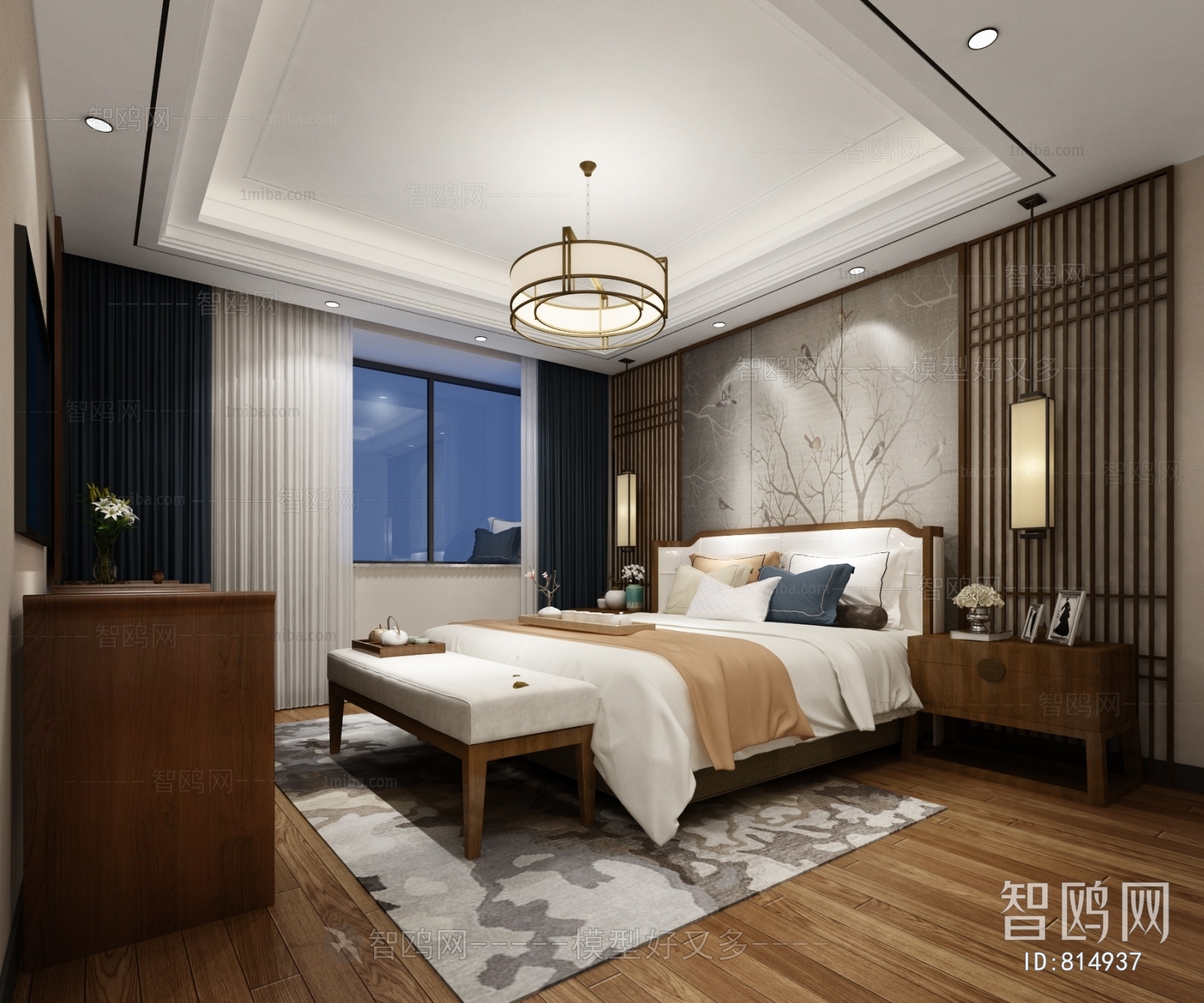 New Chinese Style Bedroom