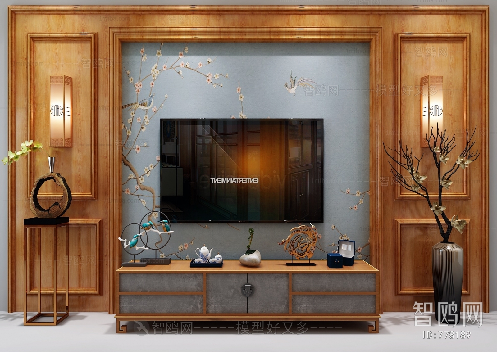 New Chinese Style TV Cabinet