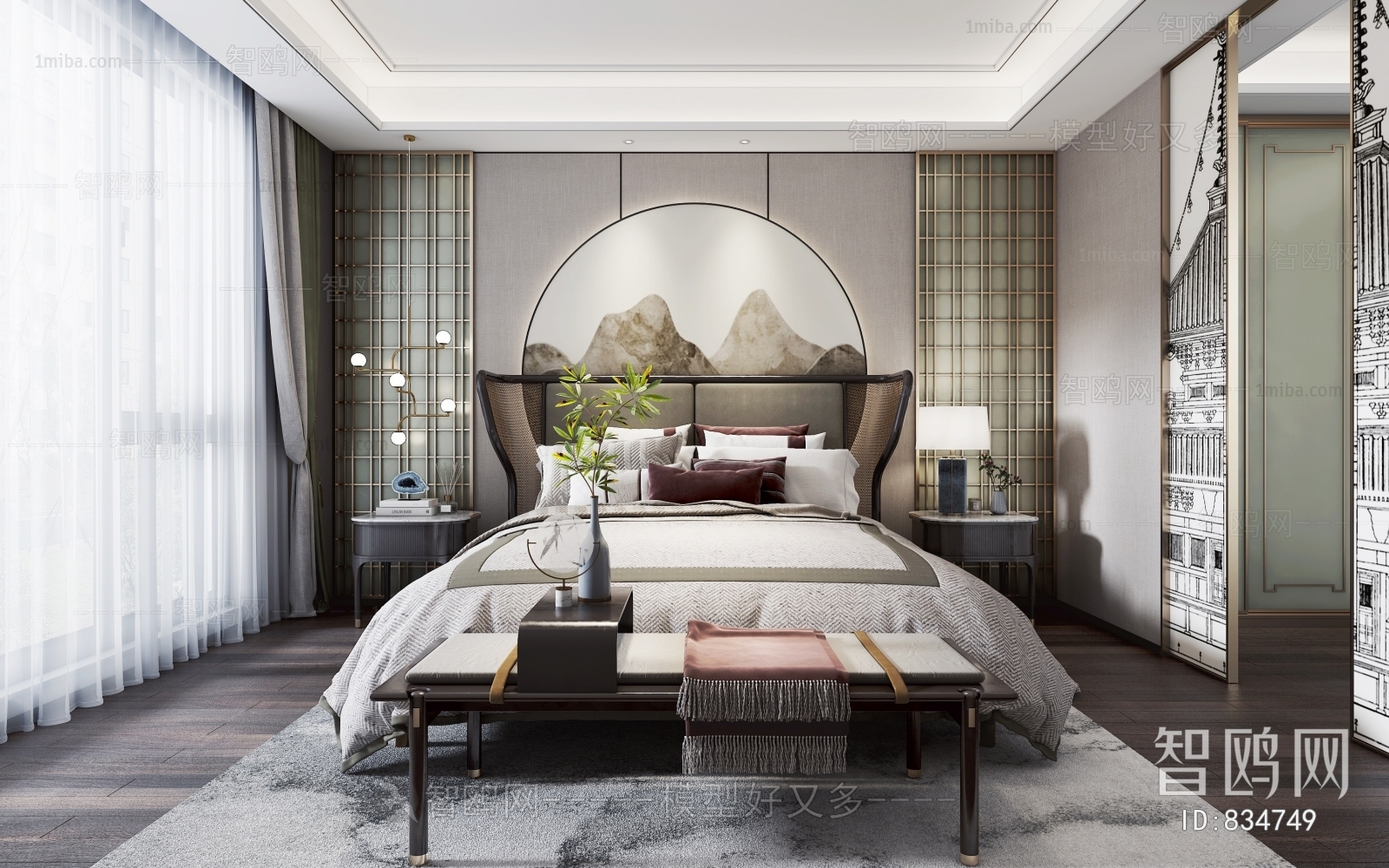 New Chinese Style Bedroom