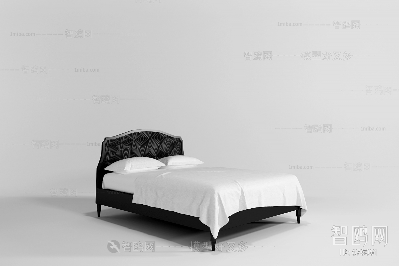 新中式单人床