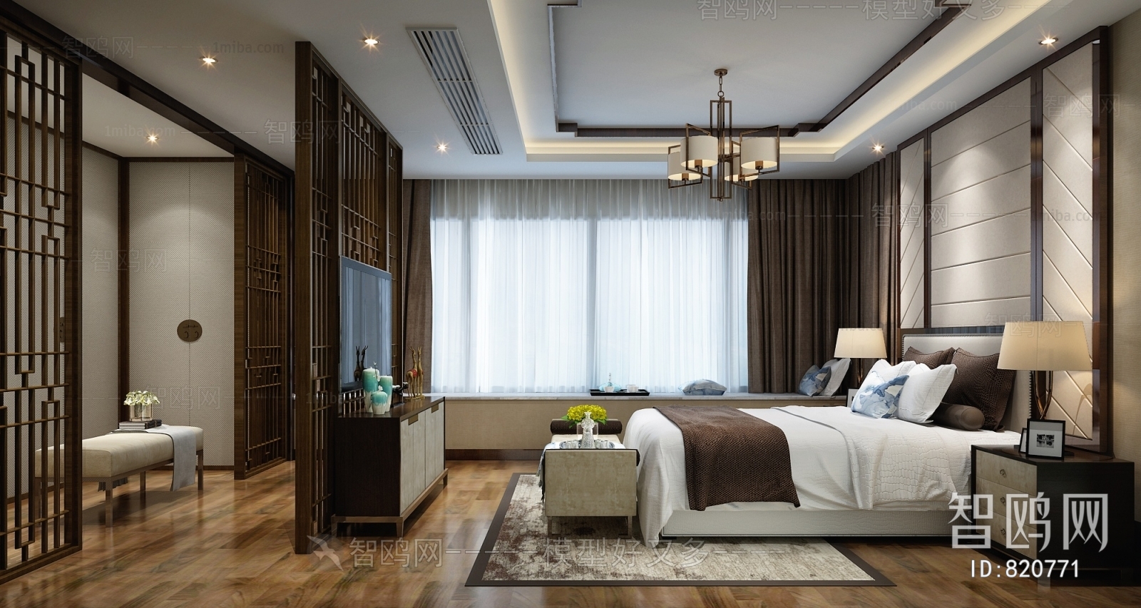 New Chinese Style Bedroom