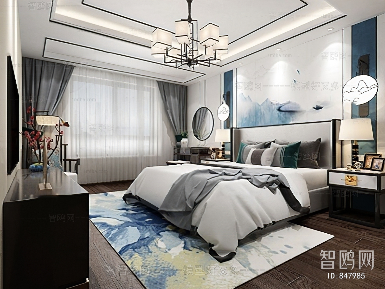 New Chinese Style Bedroom