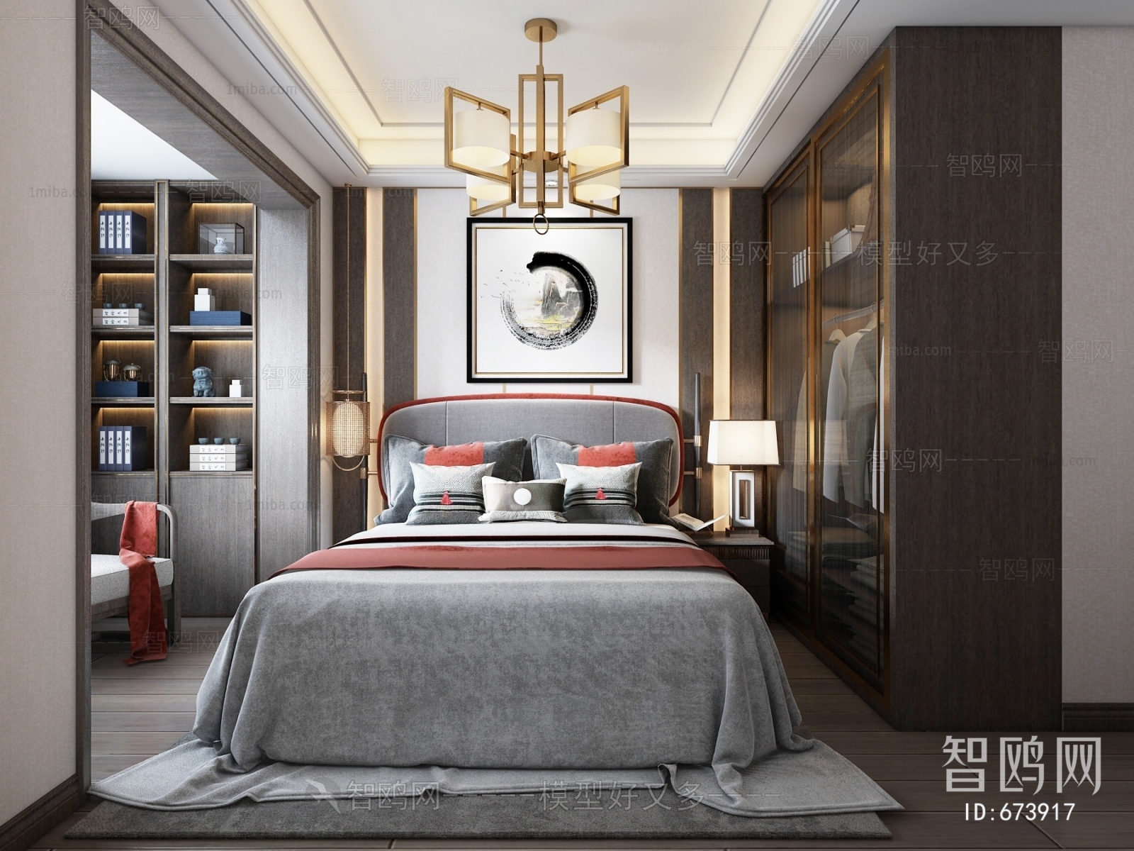 New Chinese Style Bedroom