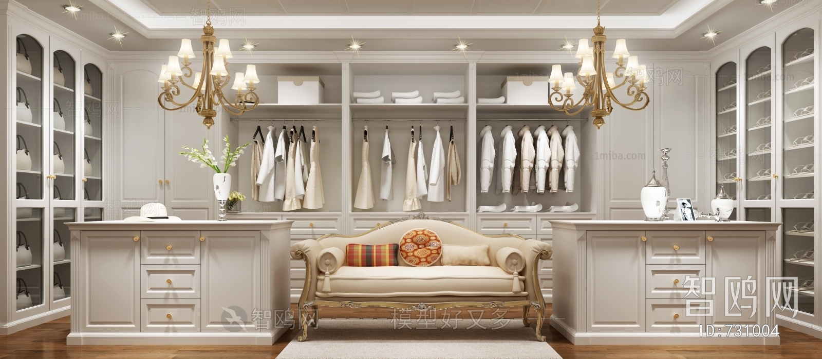 Simple European Style Clothes Storage Area