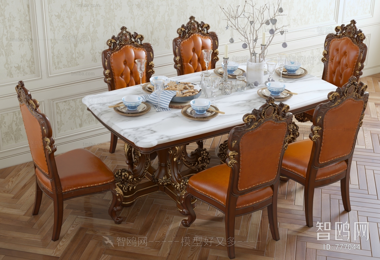 European Style Dining Table And Chairs