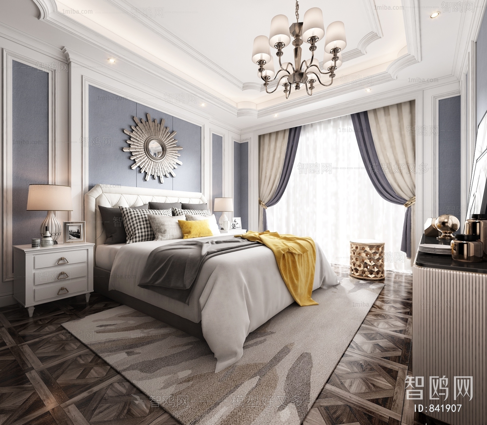 Simple European Style Bedroom