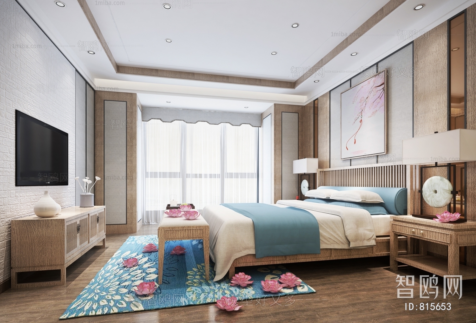New Chinese Style Bedroom