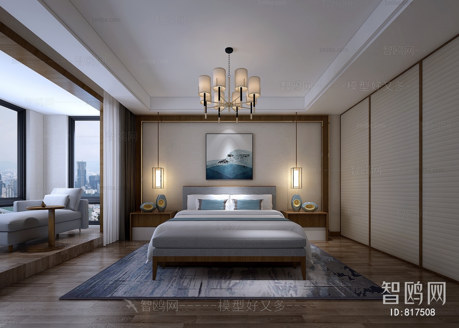 New Chinese Style Bedroom