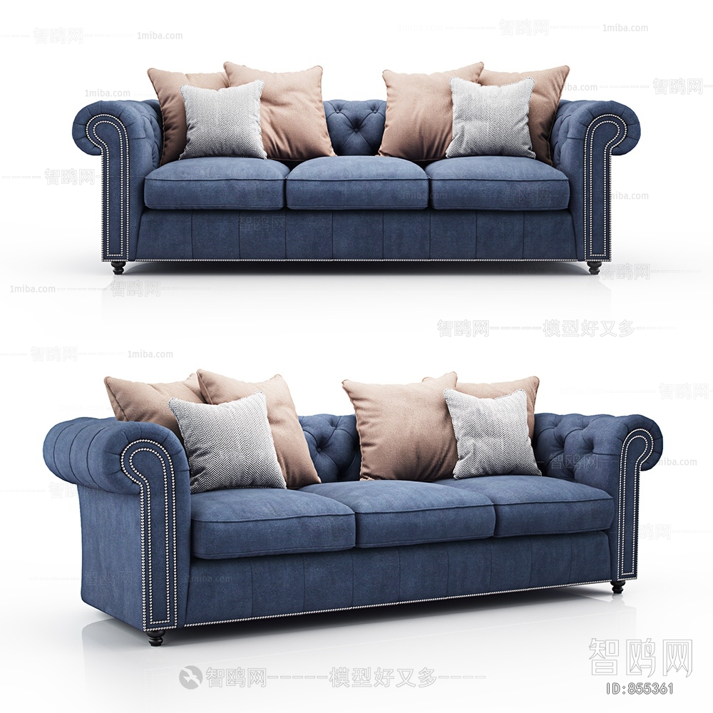 American Style Three-seat Sofa