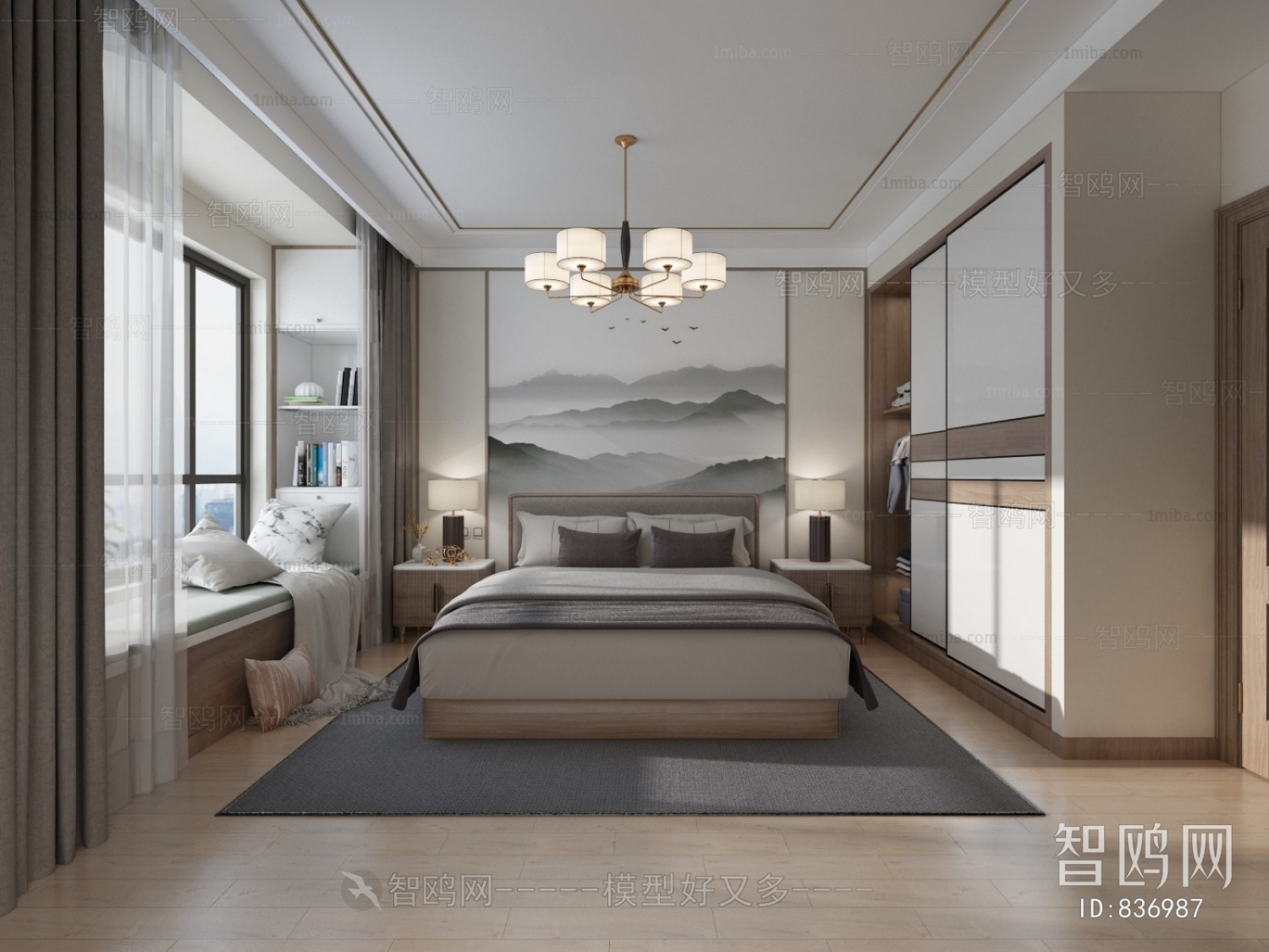 New Chinese Style Bedroom