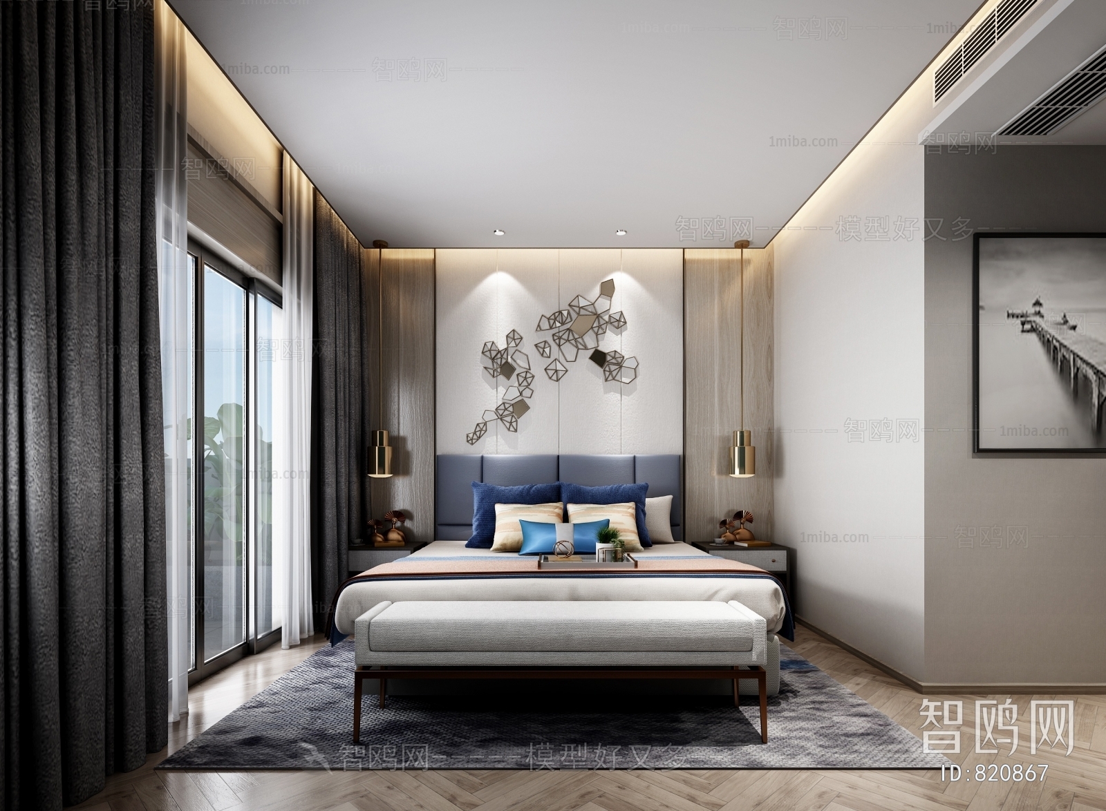 New Chinese Style Bedroom