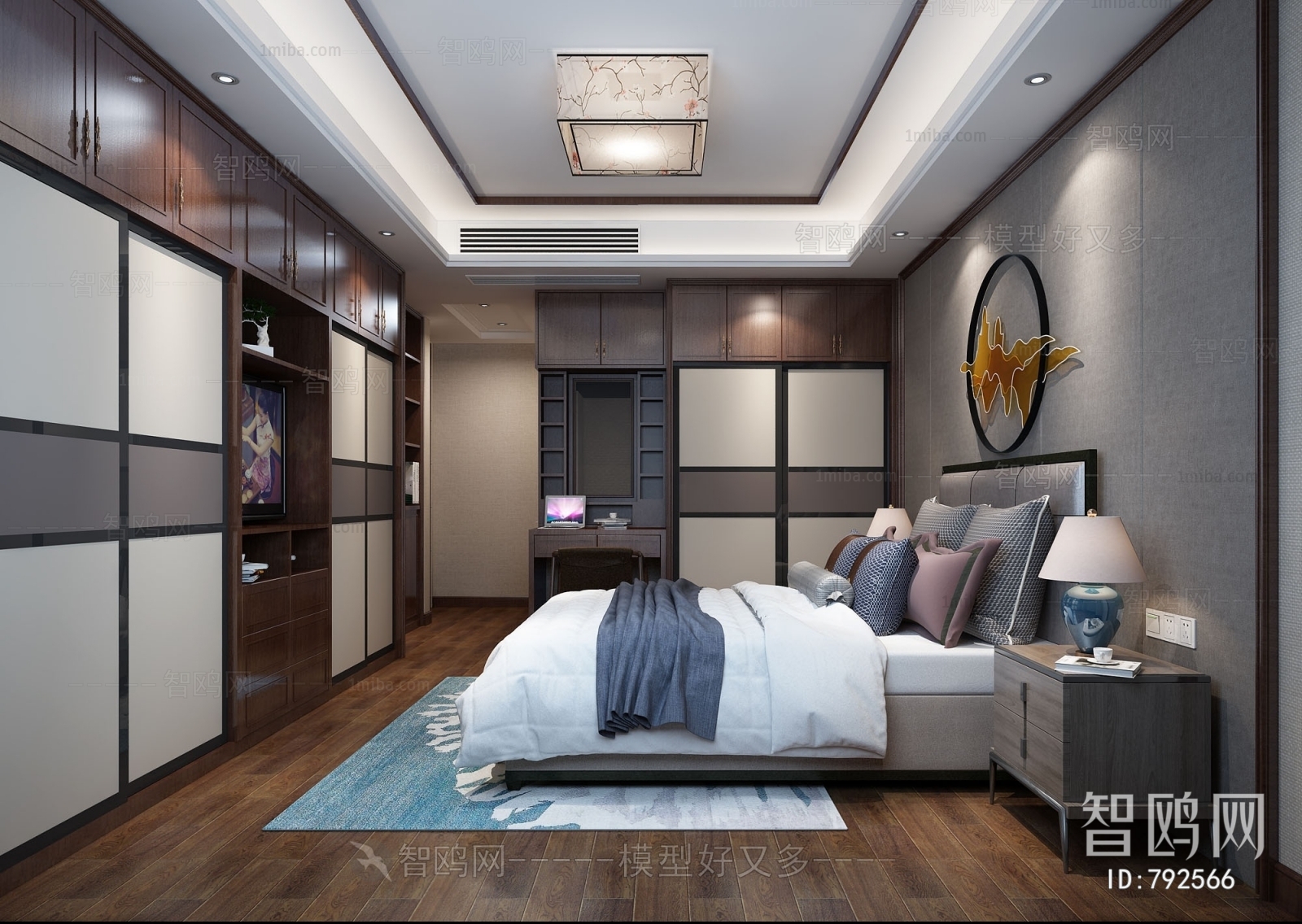 New Chinese Style Bedroom