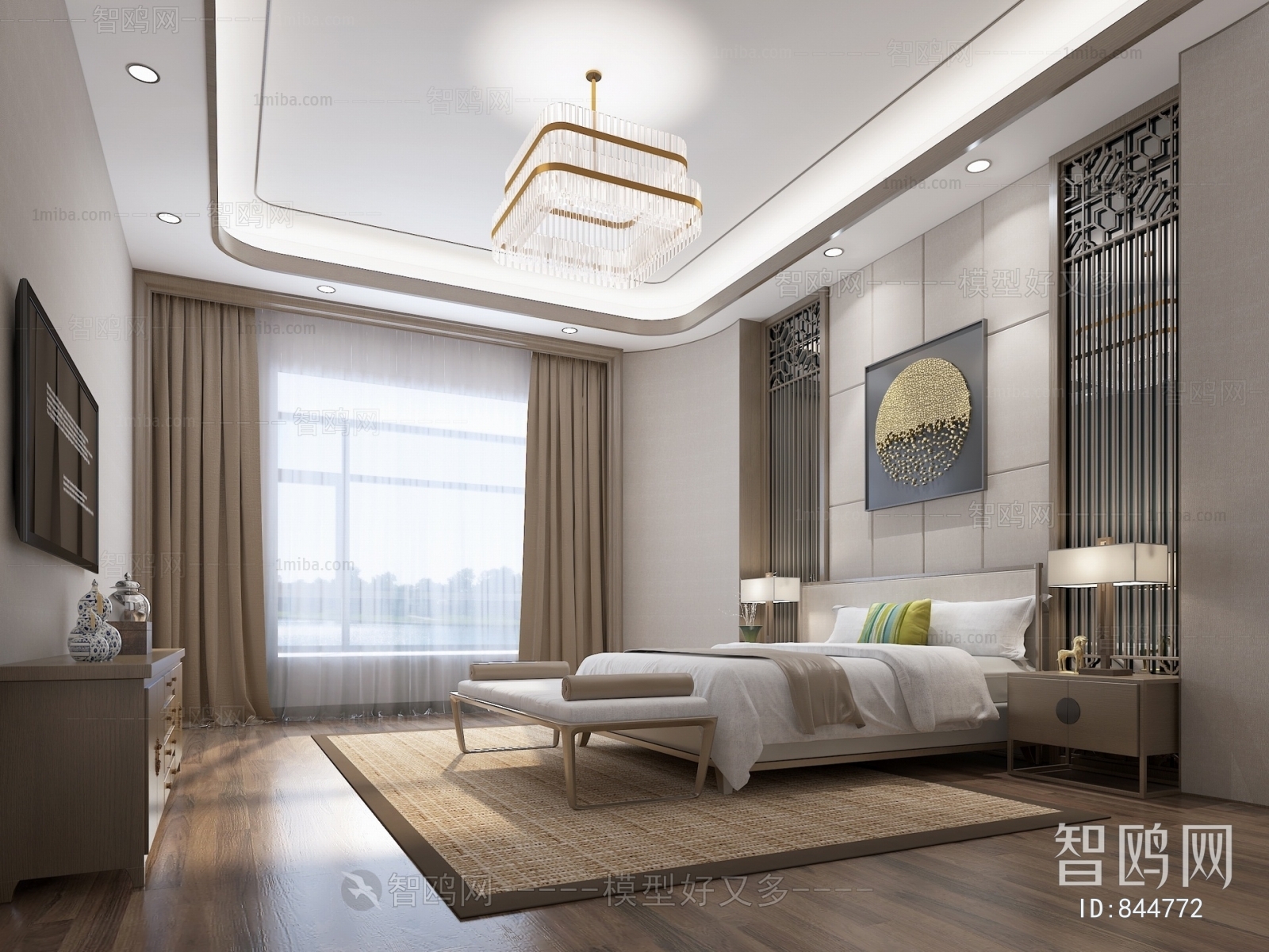 New Chinese Style Bedroom