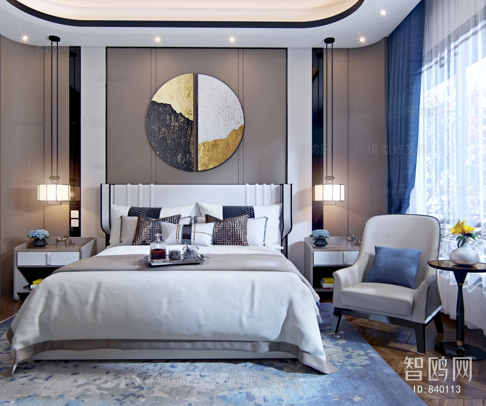 New Chinese Style Bedroom