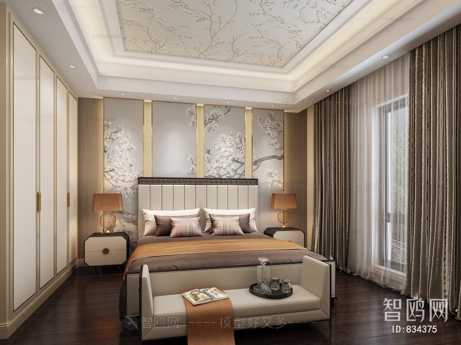 New Chinese Style Bedroom