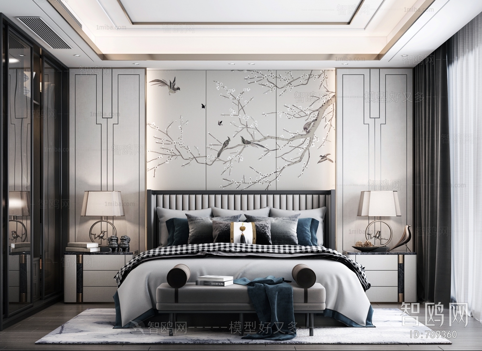 New Chinese Style Bedroom