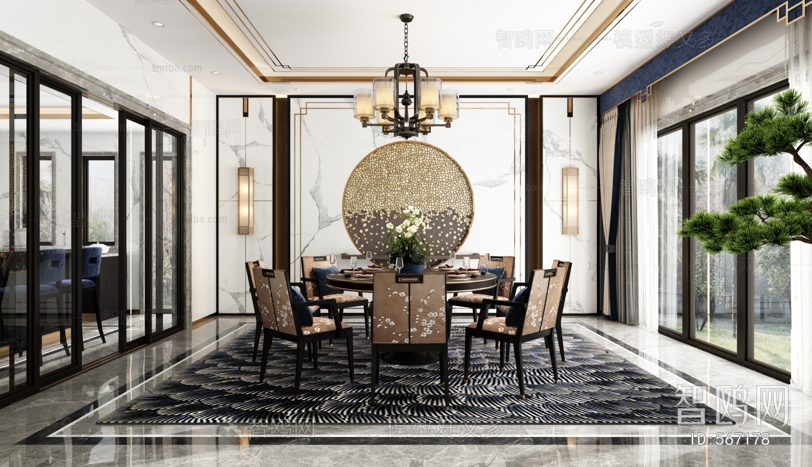 New Chinese Style Dining Room