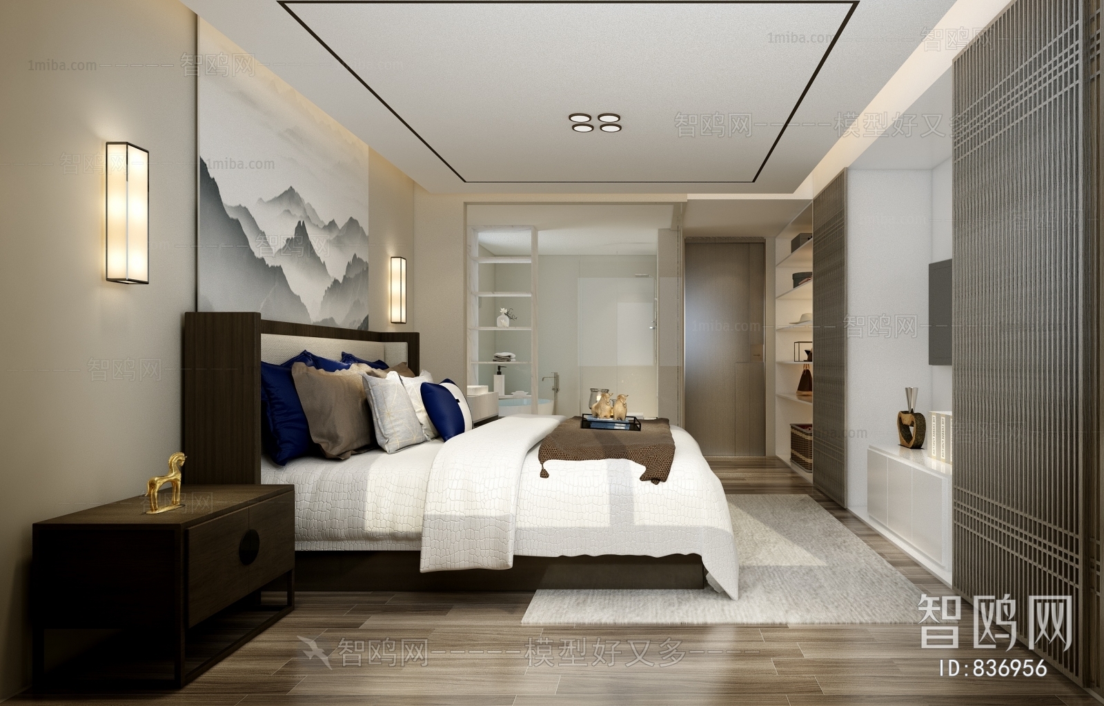 New Chinese Style Bedroom