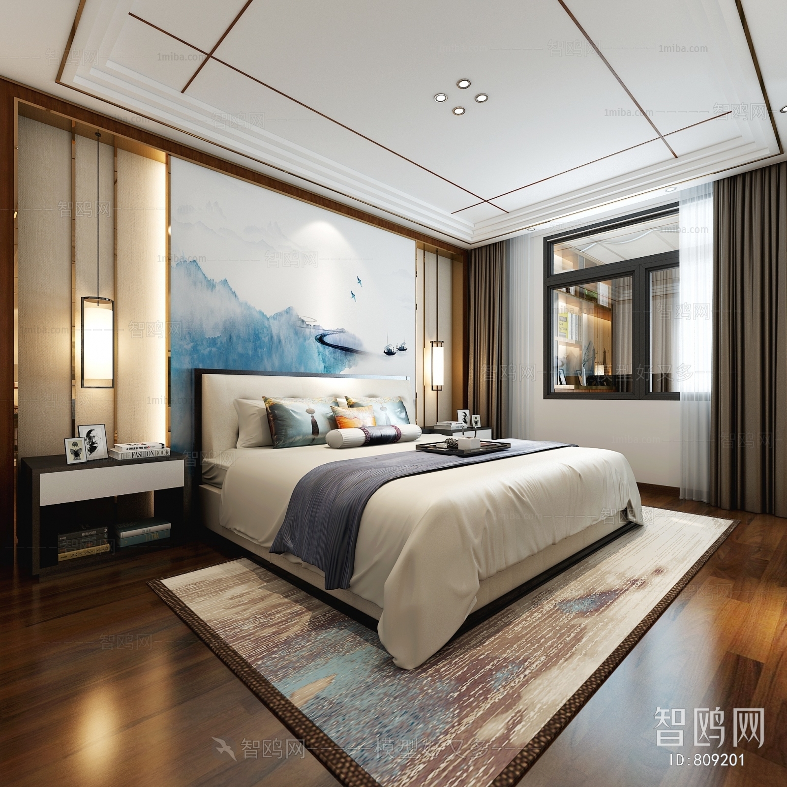 New Chinese Style Bedroom