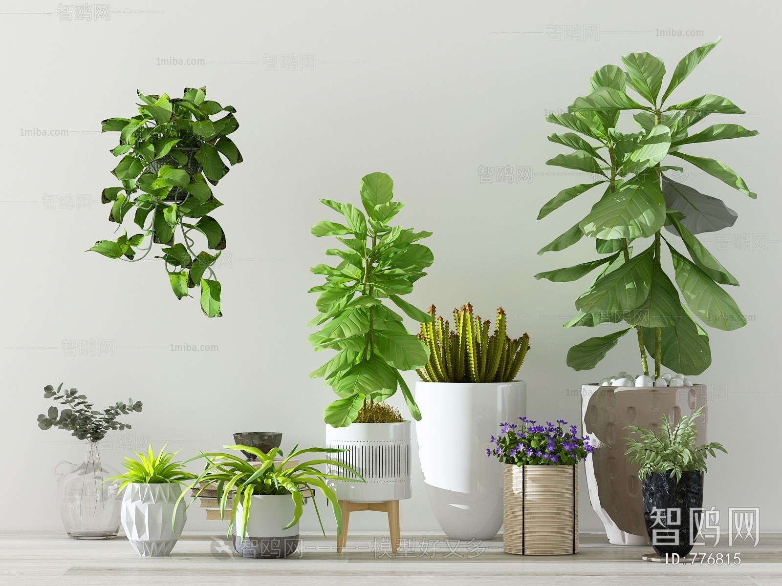 Modern Potted Green Plant