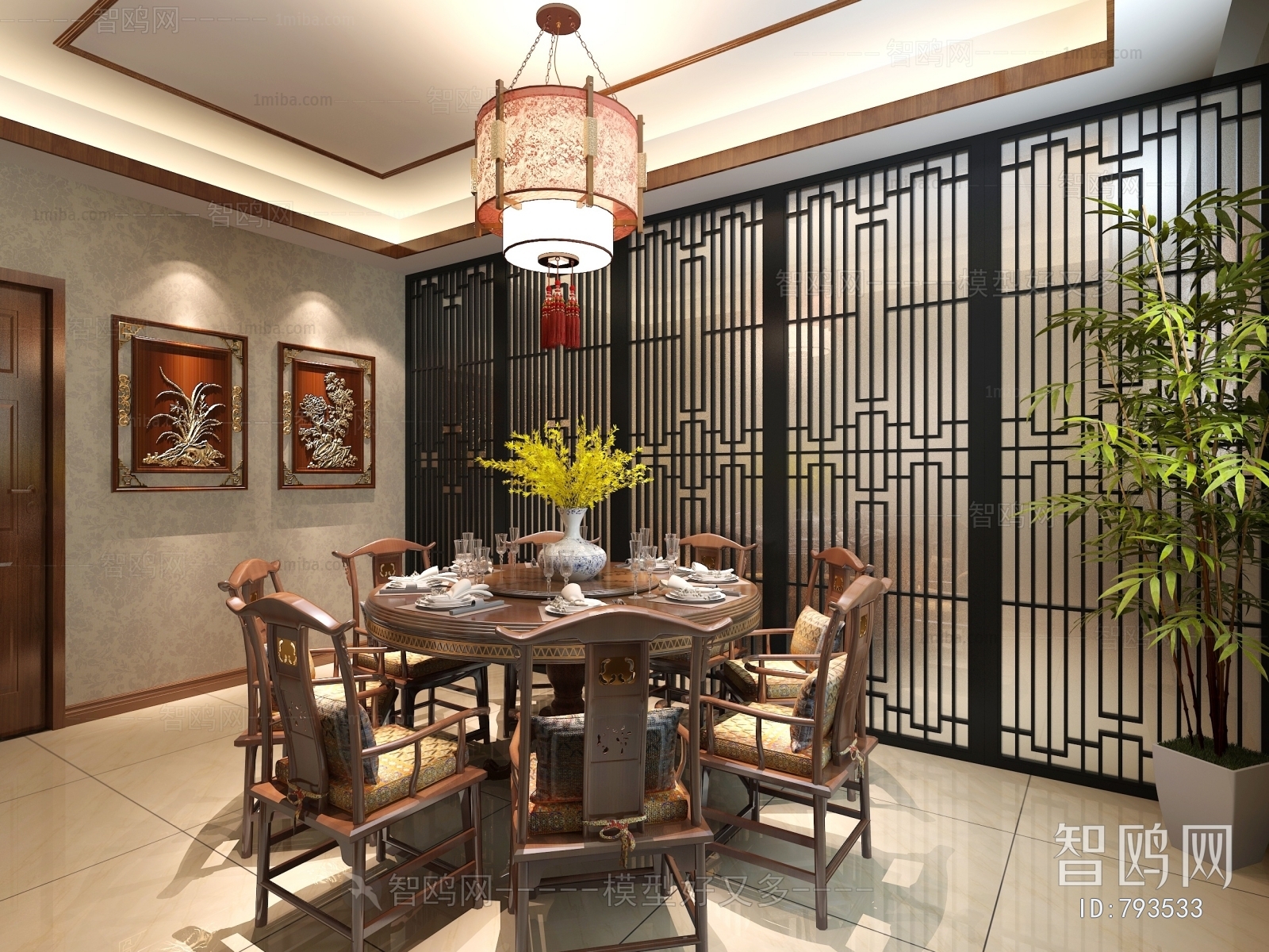 New Chinese Style Dining Room