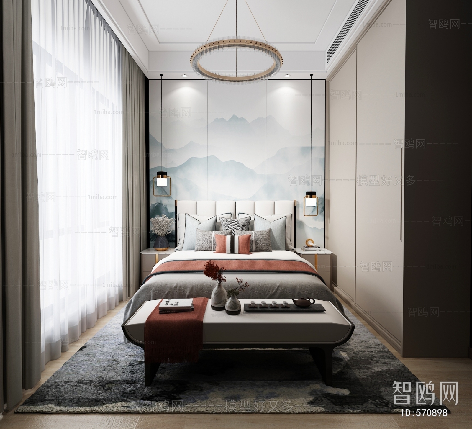 New Chinese Style Bedroom