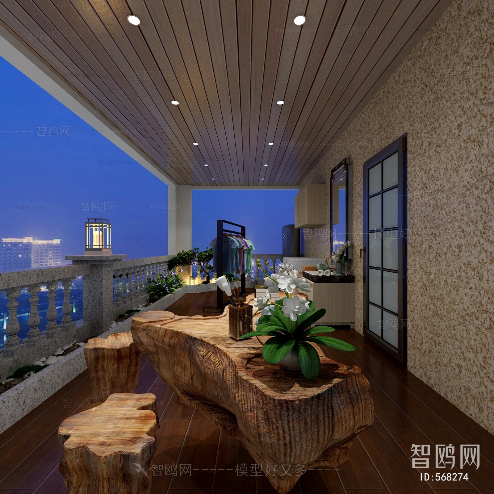 New Chinese Style Balcony