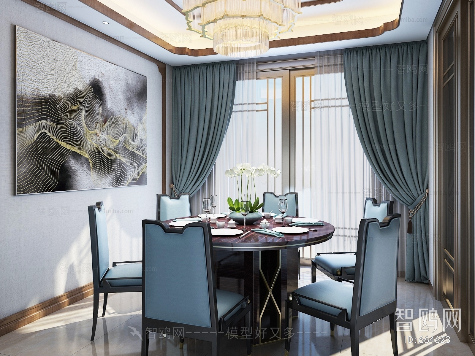 New Chinese Style Dining Room