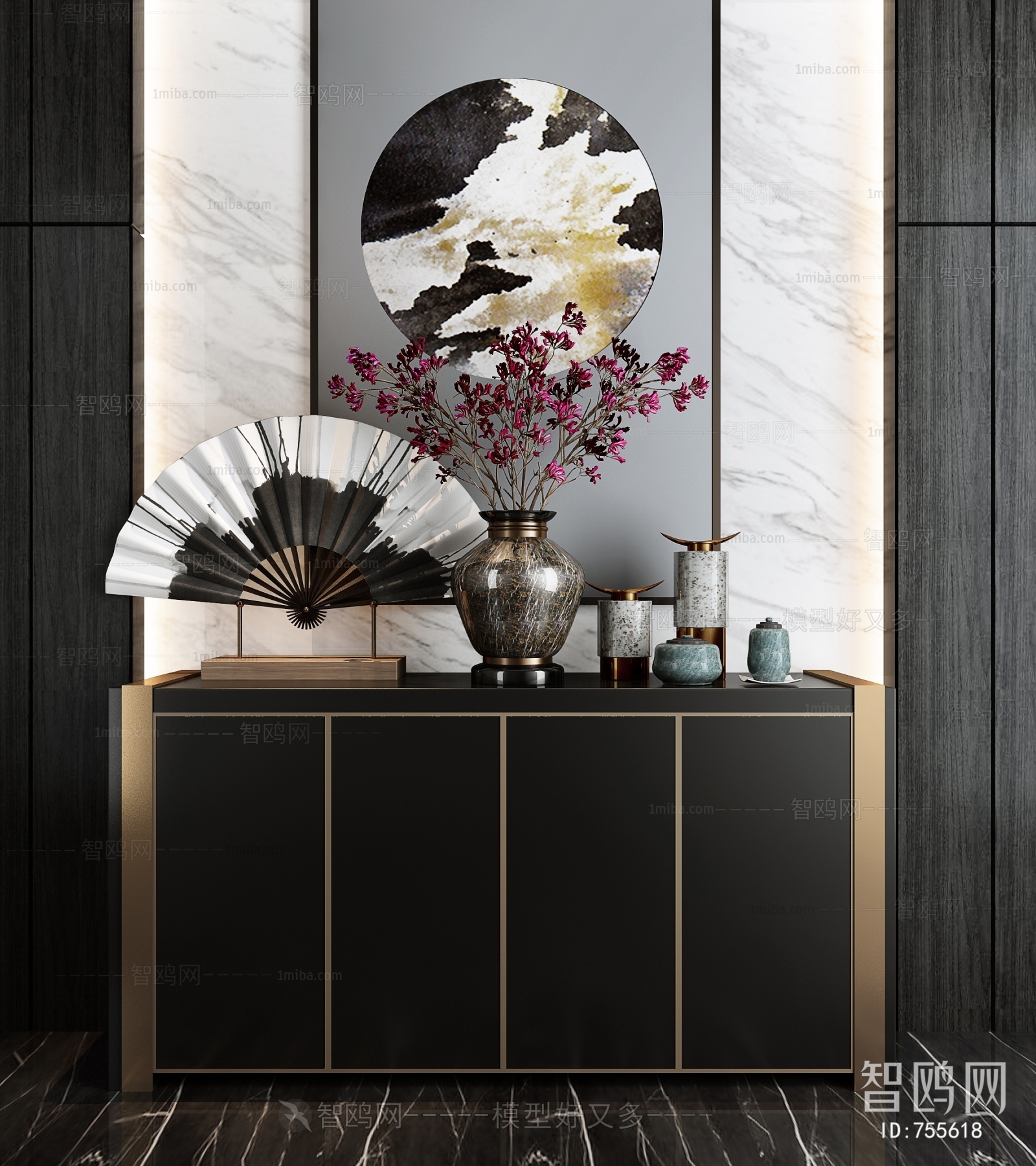 New Chinese Style Decorative Cabinet