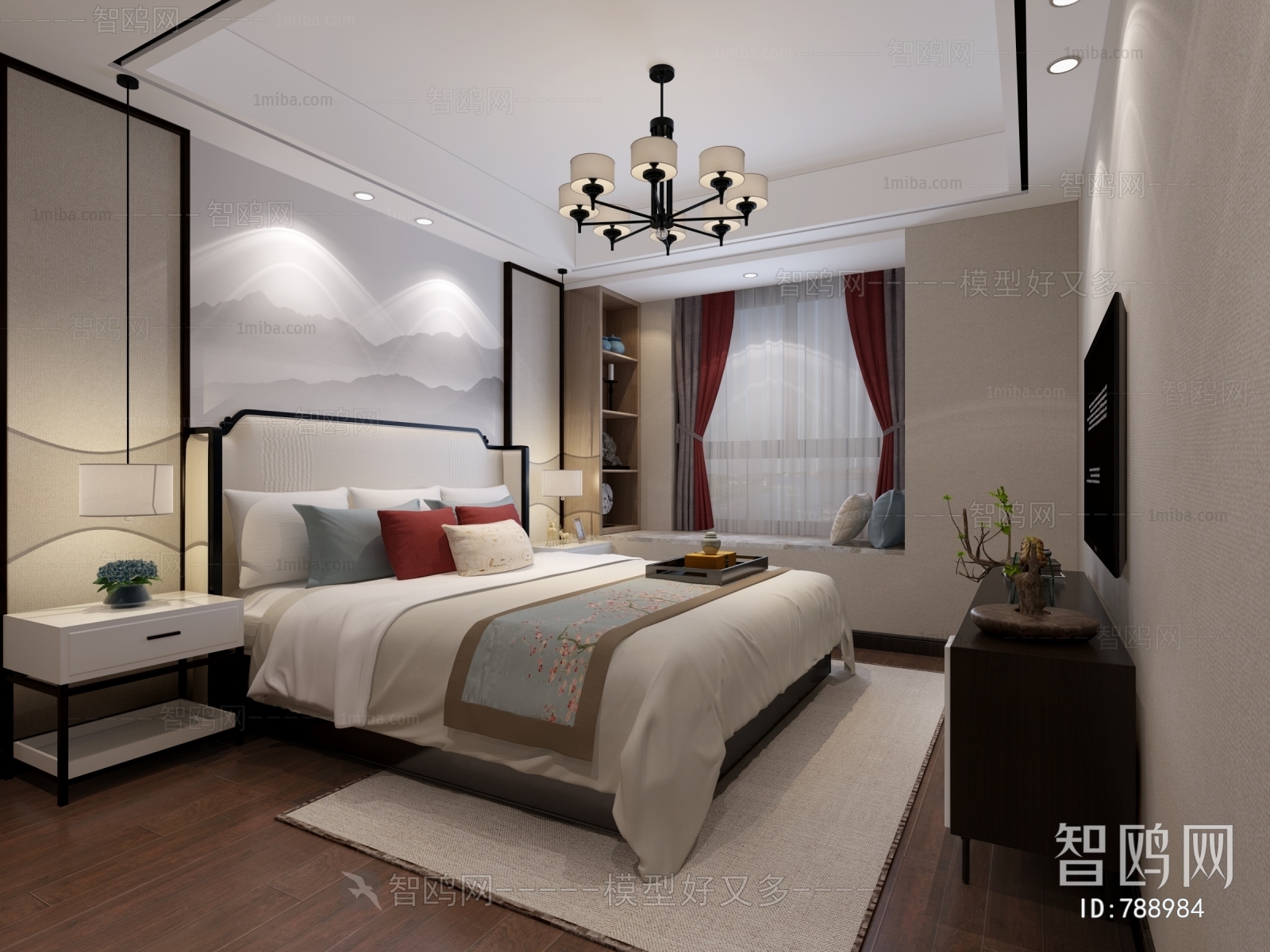 New Chinese Style Bedroom